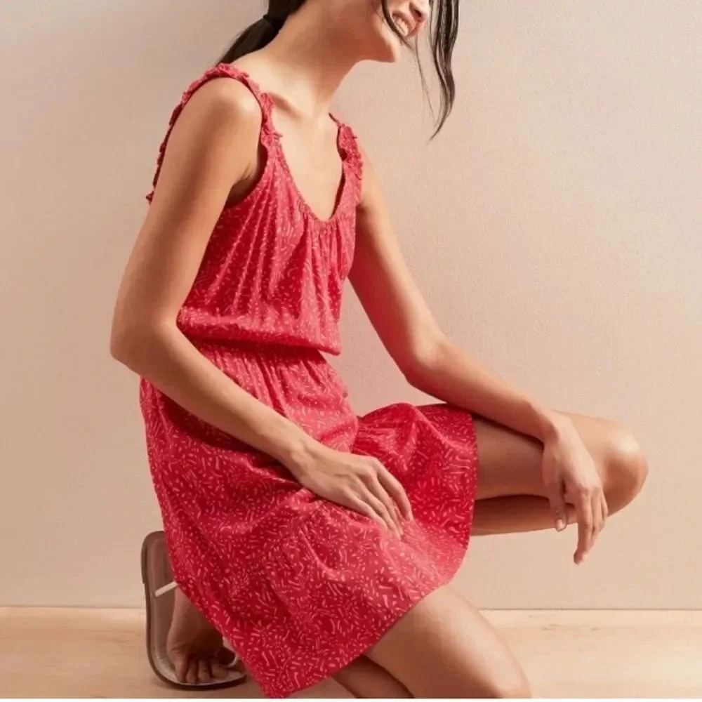 Banana Republic Ruffle Fit-and-Flare Dress